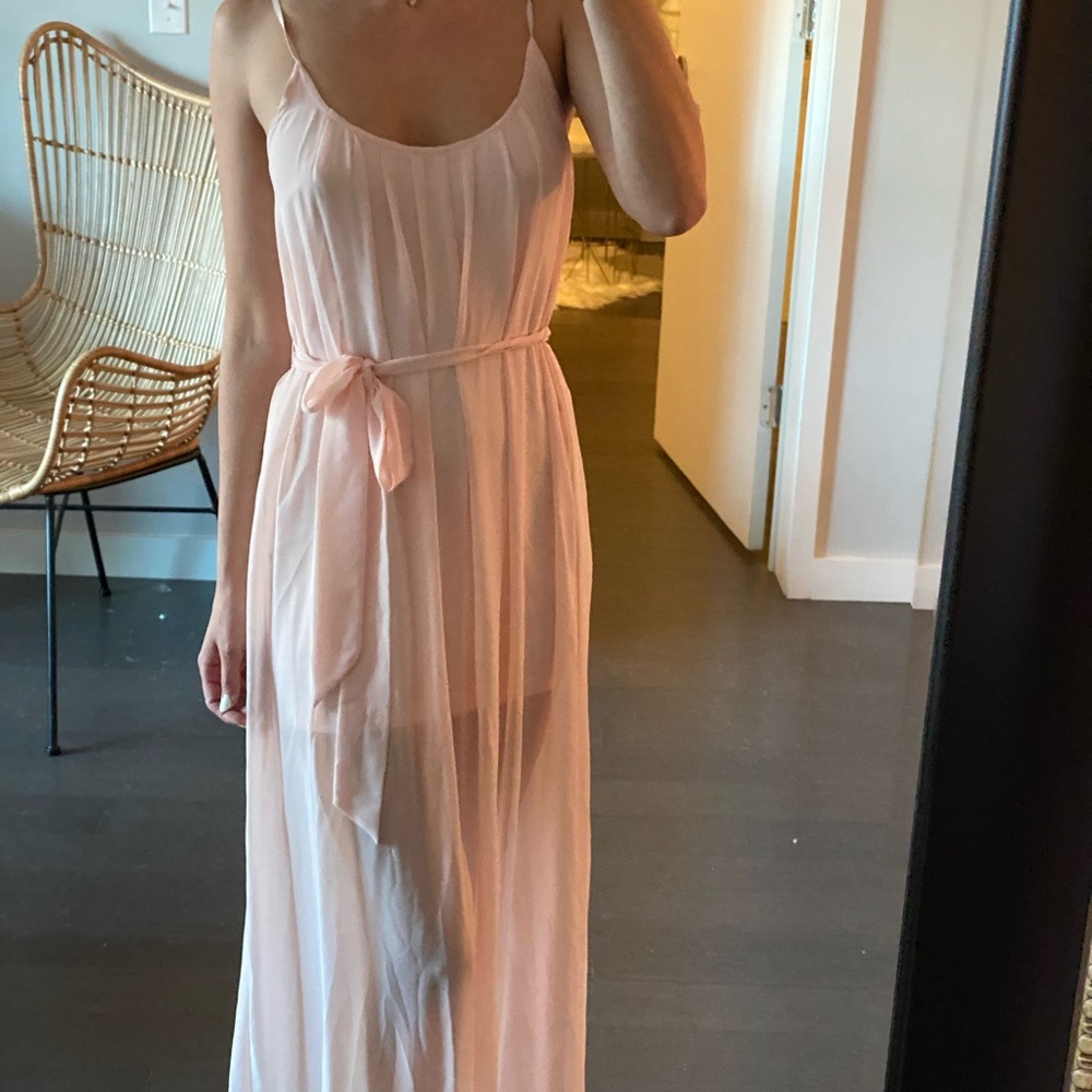 Blush maxi dress